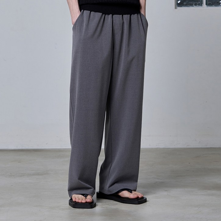 에이지오디 와이드 밴딩 슬랙스 데일리 남녀공용 바지 팬츠 사계절 캐주얼 와이드팬츠