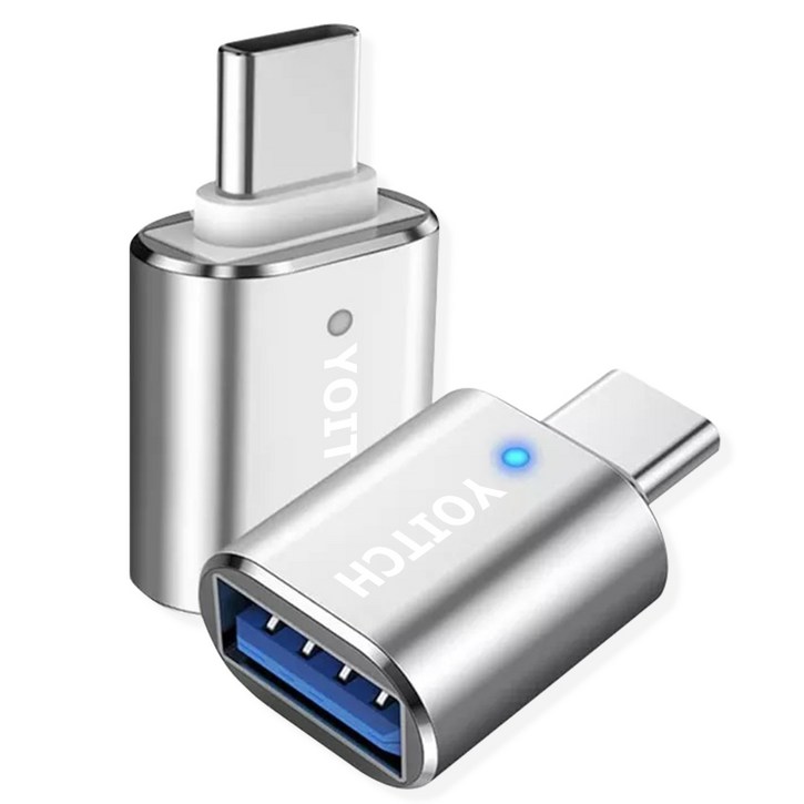 요이치 USB 3.0 A타입 to C타입 플로우 C2 OTG 변환 젠더 2p, 실버, 2개 요이치 USB 3.0 A타입 to C타입 플로우 C2 OTG 변환 젠더 2p, 실버, 2개