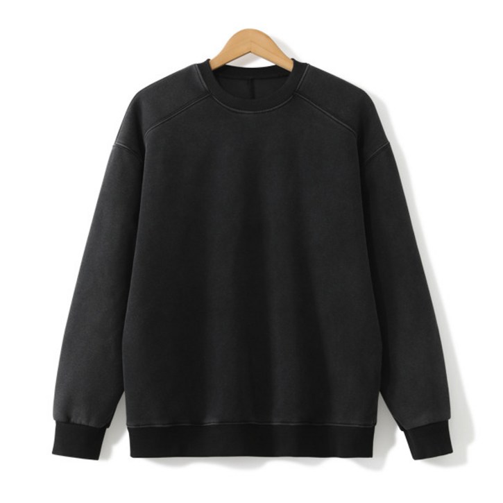 엠엔씨 피그워싱 절개라인 박스핏 맨투맨 MDMU467JO