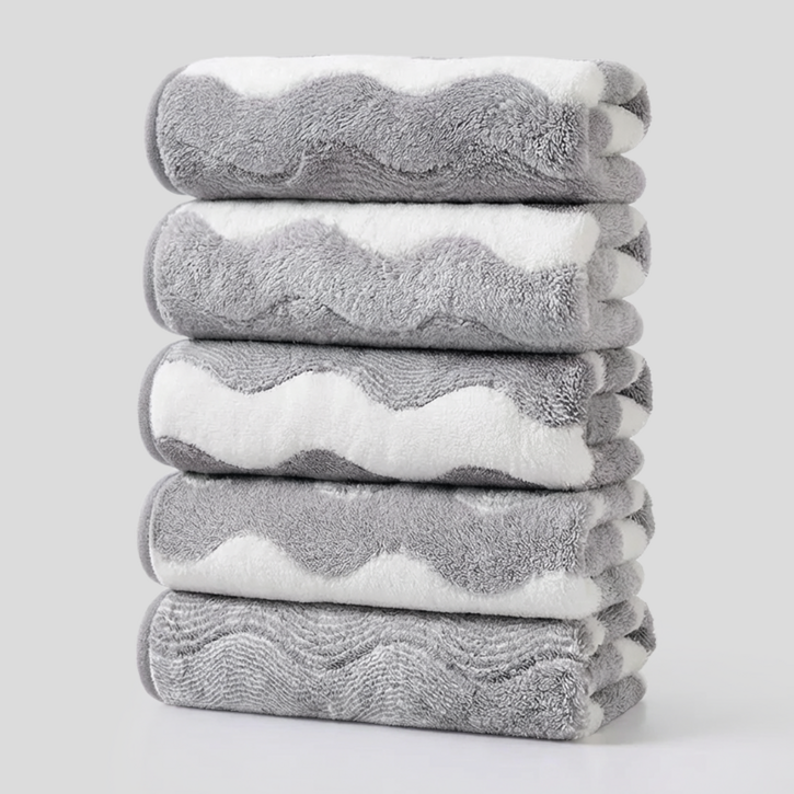 Sherrich 호텔수건 극세사 부드러운 스트라이프 먼지없는 수건