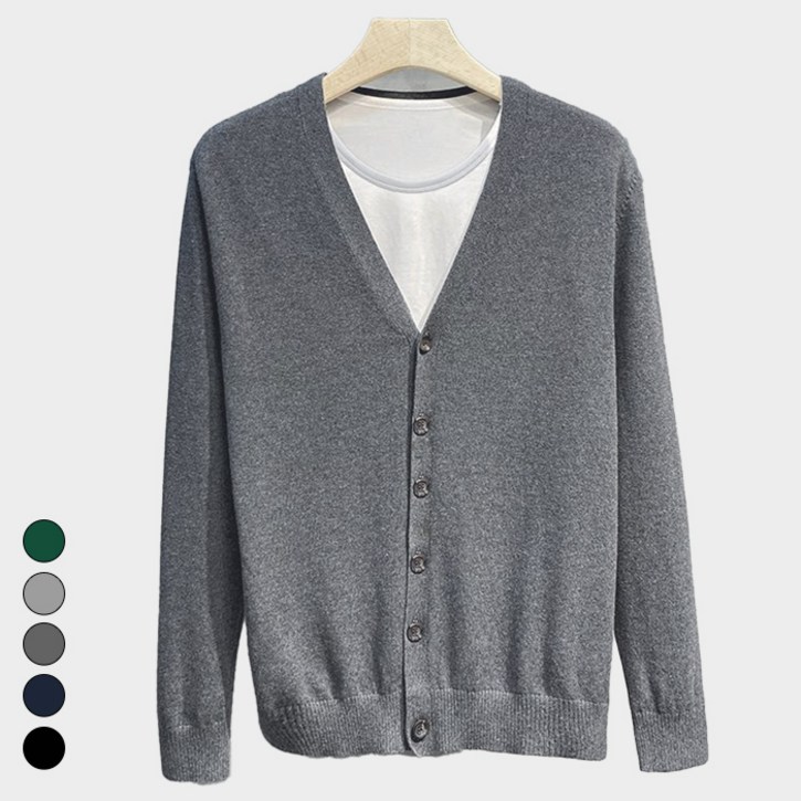 텐클로 빅사이즈 남녀공용 솔리드 니트 가디건 TC411