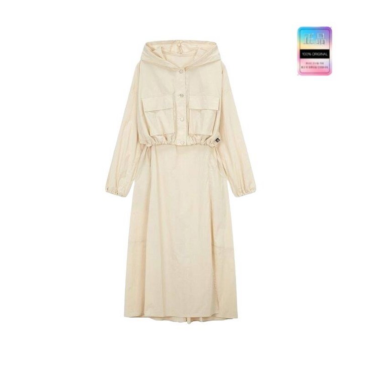 지컷 점퍼 레이어드 후드 원피스 721333710403_DJ 785726