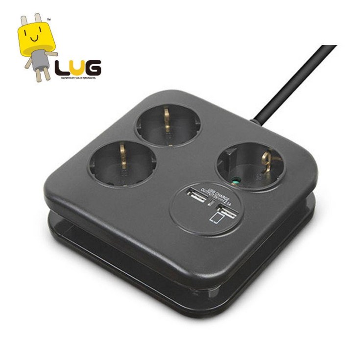 러그 3구 2포트 USB 멀티탭