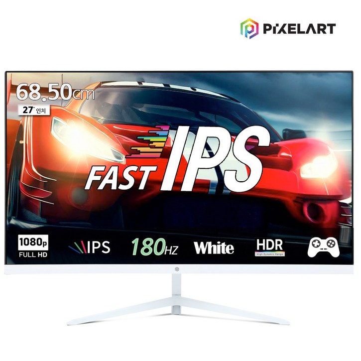(연말이벤트)픽셀아트 PIXELART PA2718W 화이트 180Hz FHD Fast IPS 27형 모니터 일반, 68cm, PA2718W