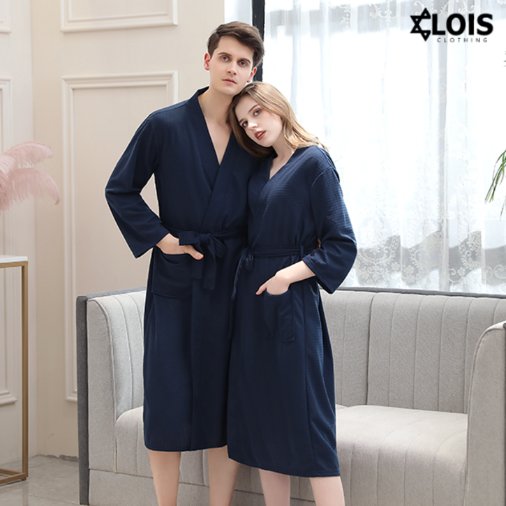 LOIS 로이스 LS101 폴리 와플 샤워가운  목욕가운  마사지가운, XL사이즈, 남여공용