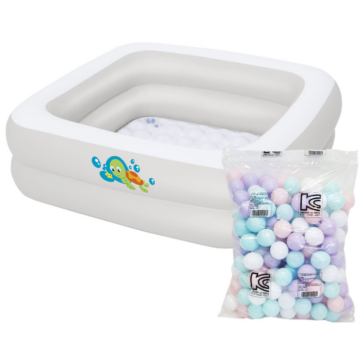 BW 51116 엠보싱 유아사각 풀장 파스텔볼풀공 200P