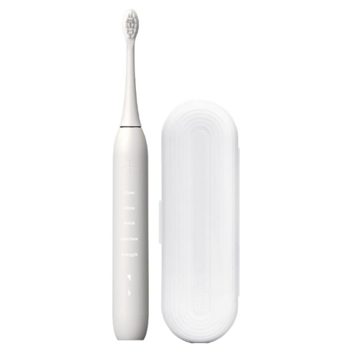 SmartSonic+ T10 음파 전동칫솔 + 칫솔모 4개 + 여행용 케이스 15가지 치아 청결 방안, 1개, 화이트, T10