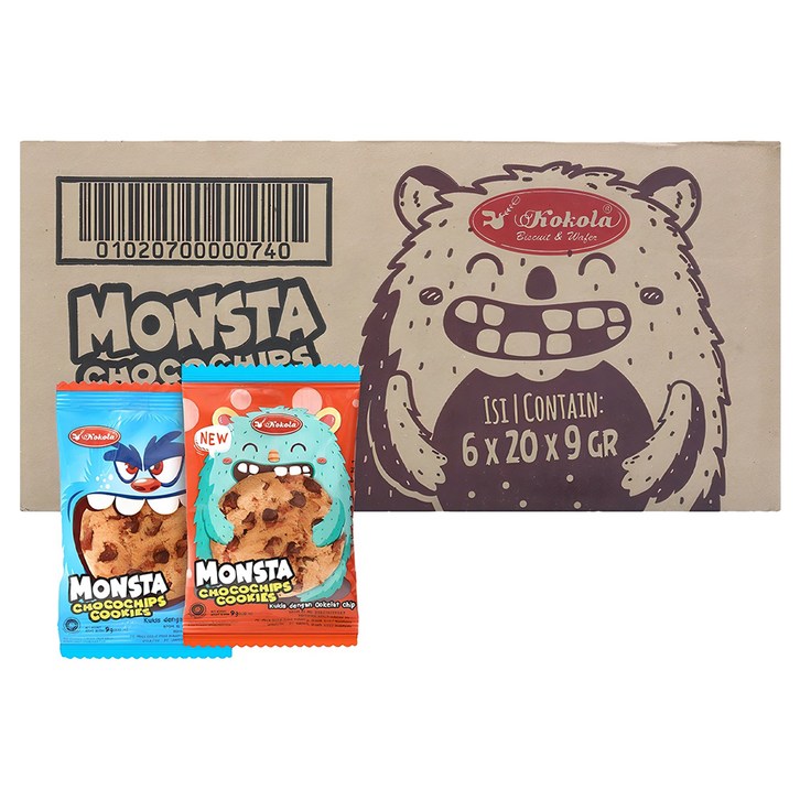 코코라 코콜라 몬스타 초코칩쿠키, 9g, 120개