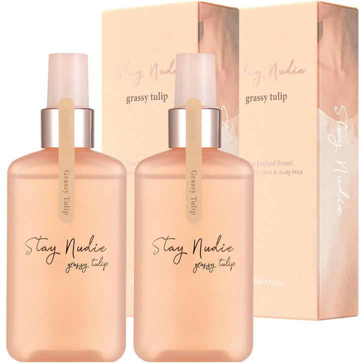 바디홀릭 스테이누디 헤어바디미스트 그래시 튤립 꽃향, 100ml, 2개
