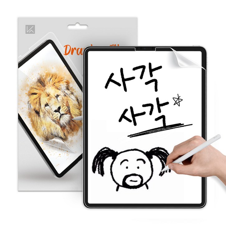 케이안 종이질감 태블릿 액정보호필름 2p, 단일색상 - 쇼핑뉴스
