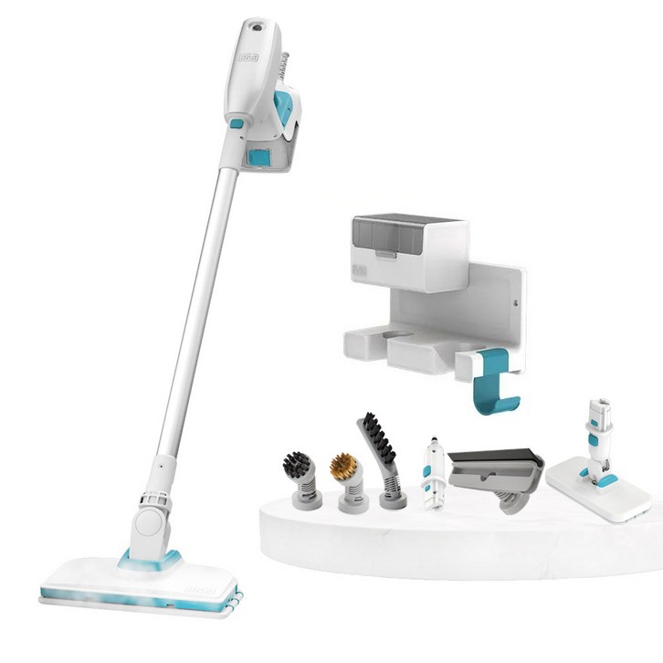 블랙앤데커 스팀다리미 겸용 스팀청소기, BHSM15FX09, 화이트