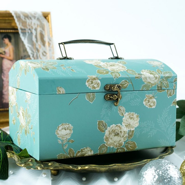 보관함 빈티지 사각 수납함 틴케이스 대형 정리