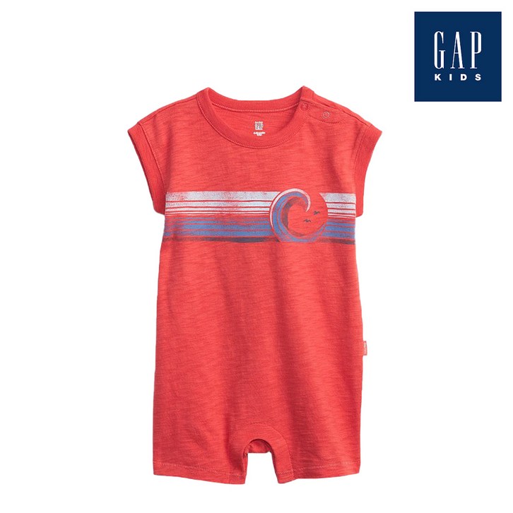 갭키즈 프린트 슬럽 슬리브리스 롬퍼869472009RE