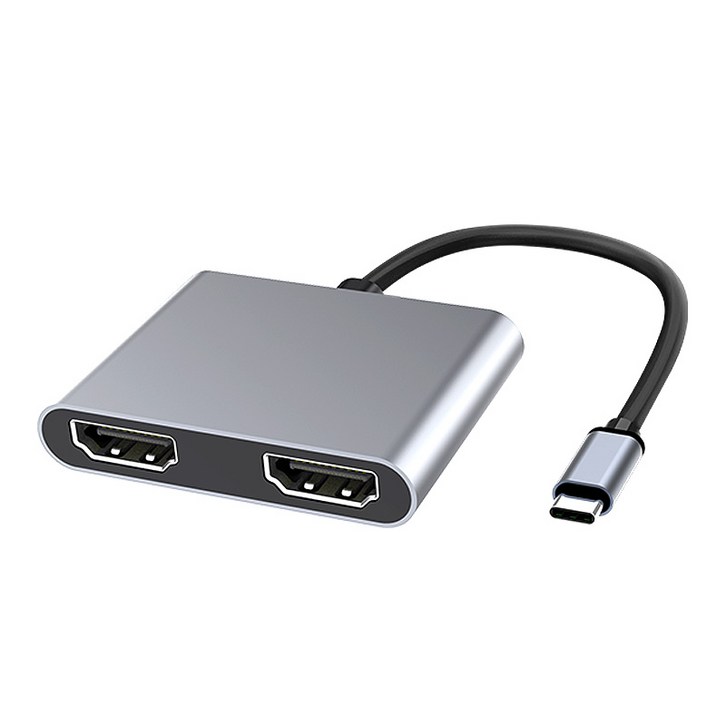 C타입 허브 HDMI 듀얼 모니터 젠더 분배기 컨버터 HDCP 넷플릭스 미러링 케이블 기능, C타입-HDMI듀얼모니터젠더, 1개, 혼합색상