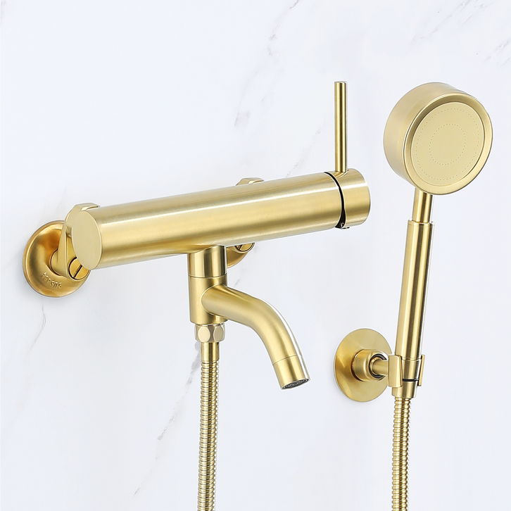 준앤코 골드 스테인리스 샤워수전 세트 샤워기 SQS03Gse, 1개