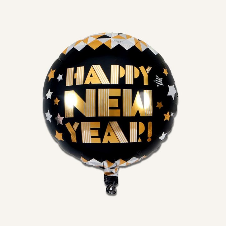 파티아일랜드 해피뉴이어 원형 호일 풍선 파티용품 연말파티 송년회