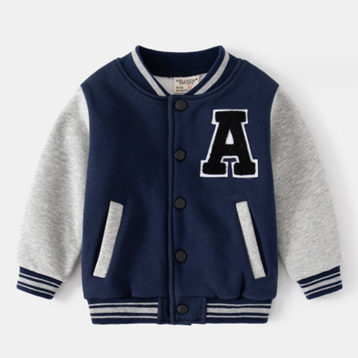 아동 A와펜 바시티 점퍼 유아 야구점퍼 간절기 아우터