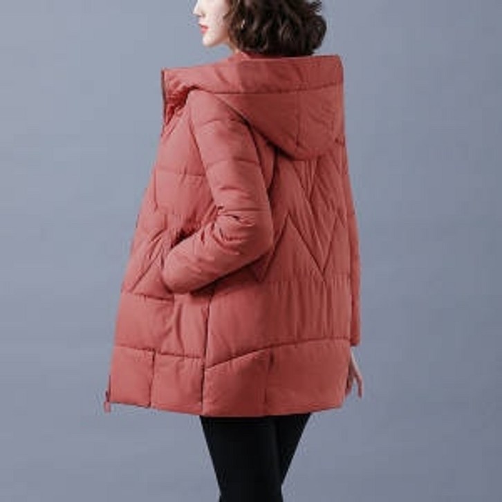 여성 울 반 맥 롱 코트겨울 자켓 따뜻한 파카 두꺼운 코튼 패딩 후드 아웃웨어 캐주얼