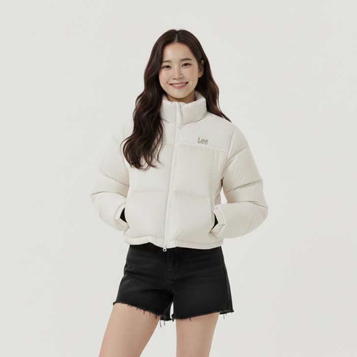 당일출고매장정품 Lee 리 우먼 릿지 크롭 다운 3color  쇼핑백