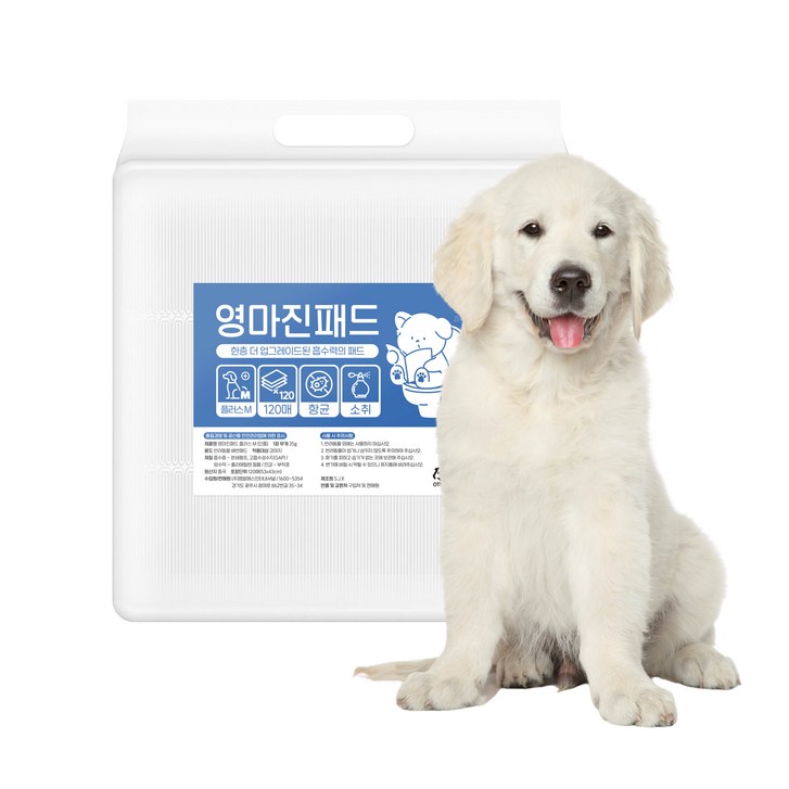 영마진 강아지 배변패드 플러스 35g 베이비파우더향, 120매입, 1개 8