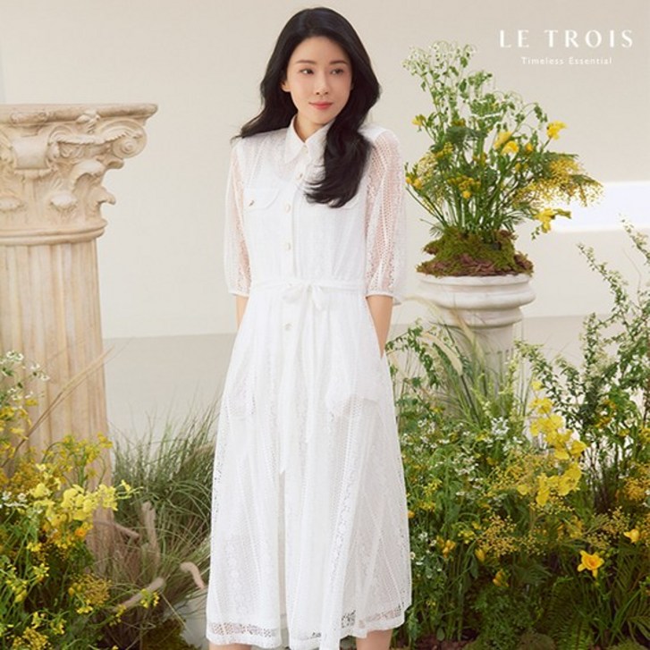 [KT알파쇼핑][LE TROIS]르투아 라셀레이스 프렌치 드레스