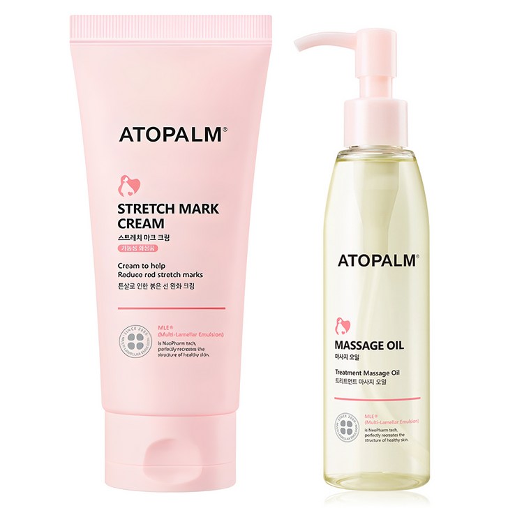 아토팜 매터니티 케어 스트레치 마크 크림 150ml  마사지 오일 120ml