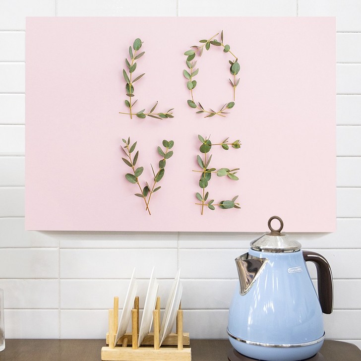 두꺼비집 배전함 가리개 북유럽 식물 캔버스 그림 액자 방꾸미기, 08 핑크 러브