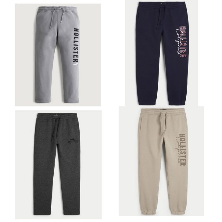 뉴욕1 NEW 홀리스터 남자  케쥬얼 로고 기모 긴바지 GREY 외 8종칼라