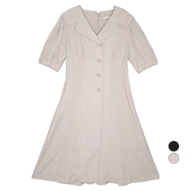 올리브데올리브 여성용 스티치라인 반소매 원피스