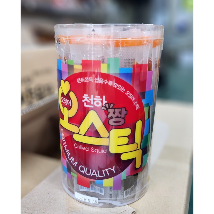 천하짱 오스틱 1통 10g40개입 맛있는 간식 주전부리 오징어스틱, 10g, 40개