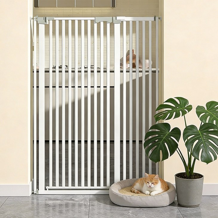 SengsoHome 1.5M 롱 반려동물 안전문 강아지 울타리 애견 고양이 대형견 안전 펜스  방묘문 펫도어 고양이 울타리  반려동물 울타리 대형