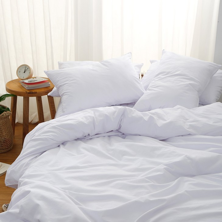 플레인 순면 이불커버 광목 30수 저자극 홑겹 사계절 4colors S D Q