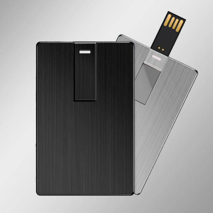 카드형 3.0 USB 128GB 고급 메탈형 블랙 각인X