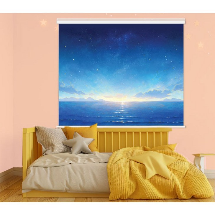 아르테홈 실사 암막롤스크린 바다1 새벽바다