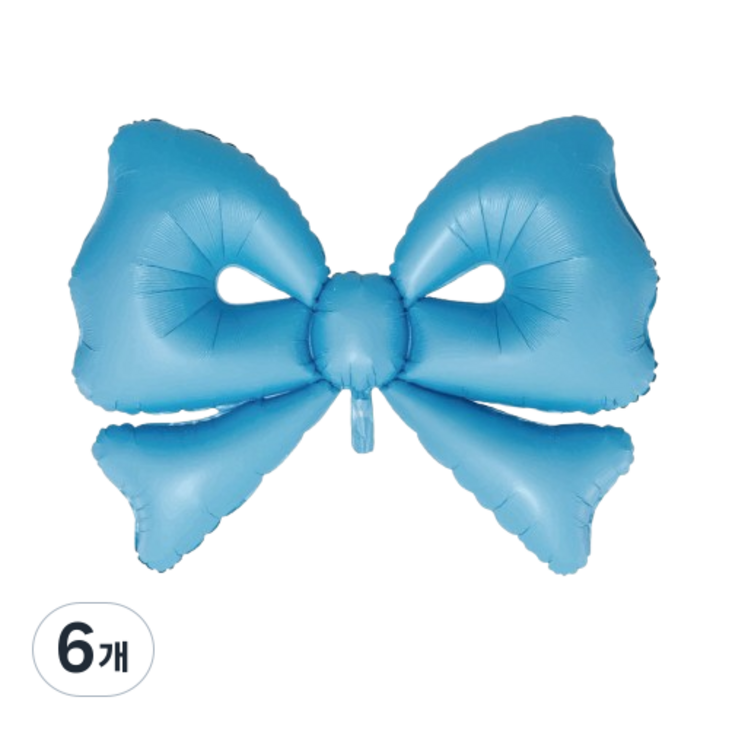 50인치 대형 리본 풍선 브라이덜 걸스나잇 파티용품, 6개, 블루