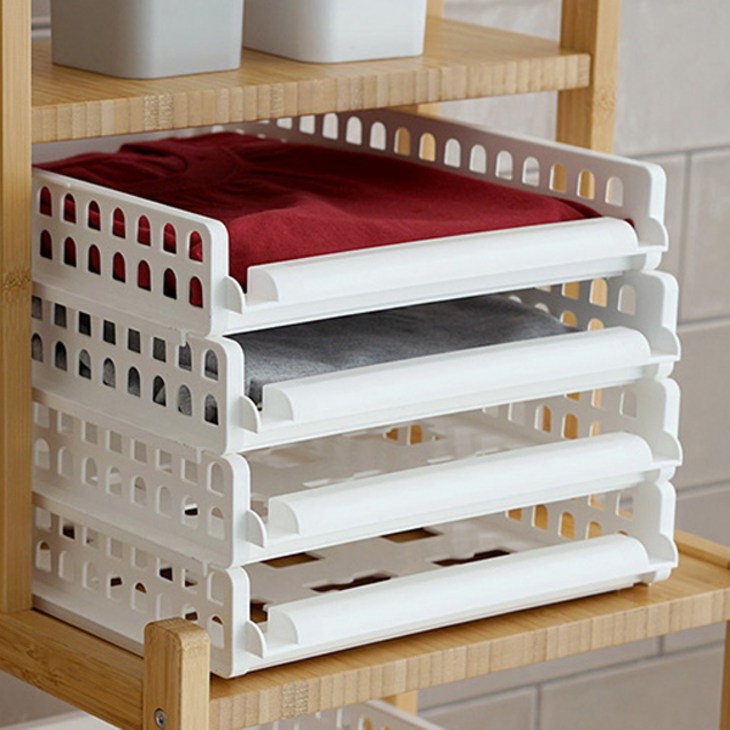 보노하우스 슬라이딩 옷정리 적층 트레이 소형