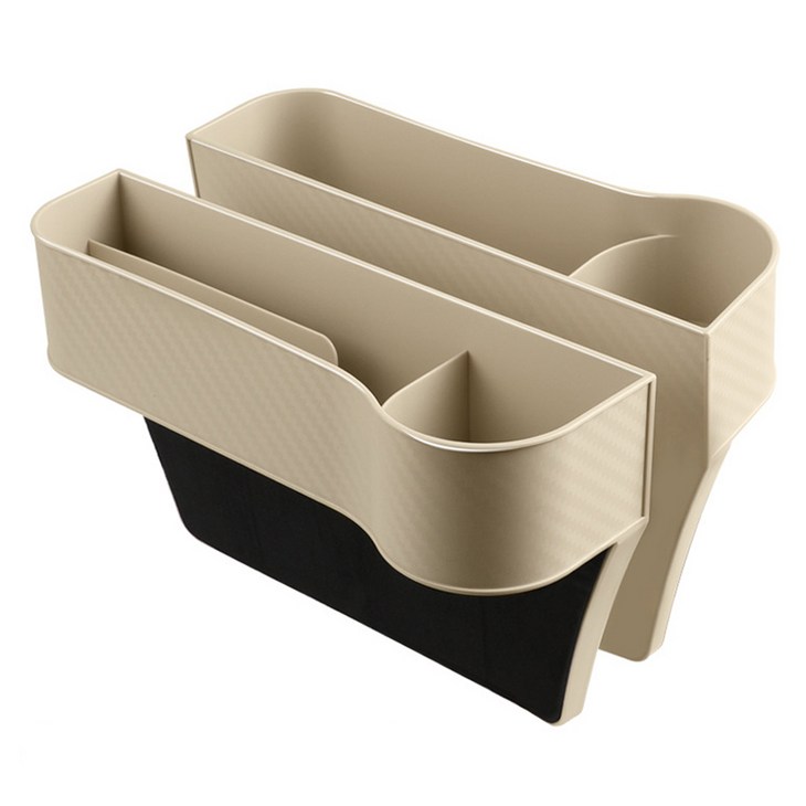 코히모 차량용 틈새 사이드 포켓 운전석  조수석 수납함 4W436,, 1세트, 베이지