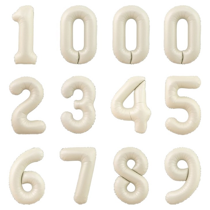 숫자 호일 풍선 40cm 12종 세트