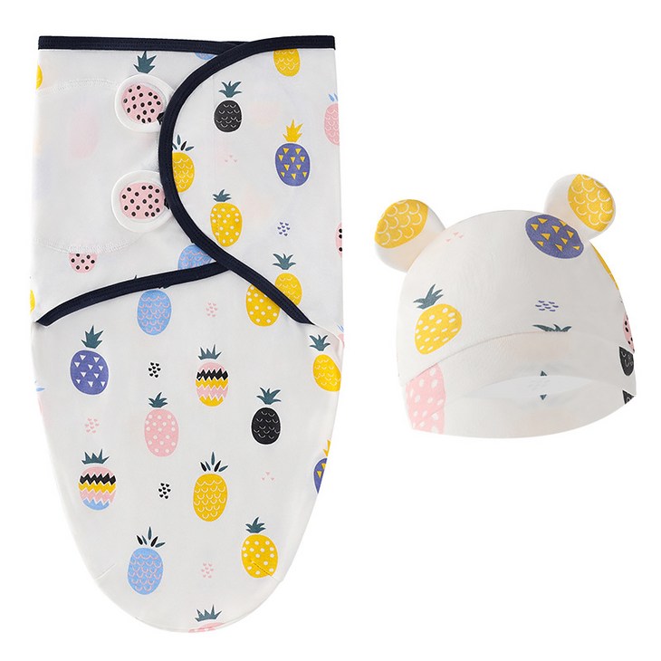 스타빈 벨크로 패턴 속싸개  모자 세트 ONE SIZE