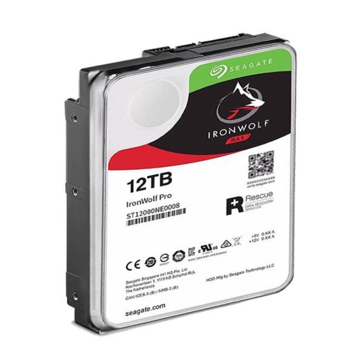 씨게이트 ST12000NE0008 아이언울프 프로전용 12TB 7200RPM SATA 6 Gbs 3.5 인치 NAS HDD