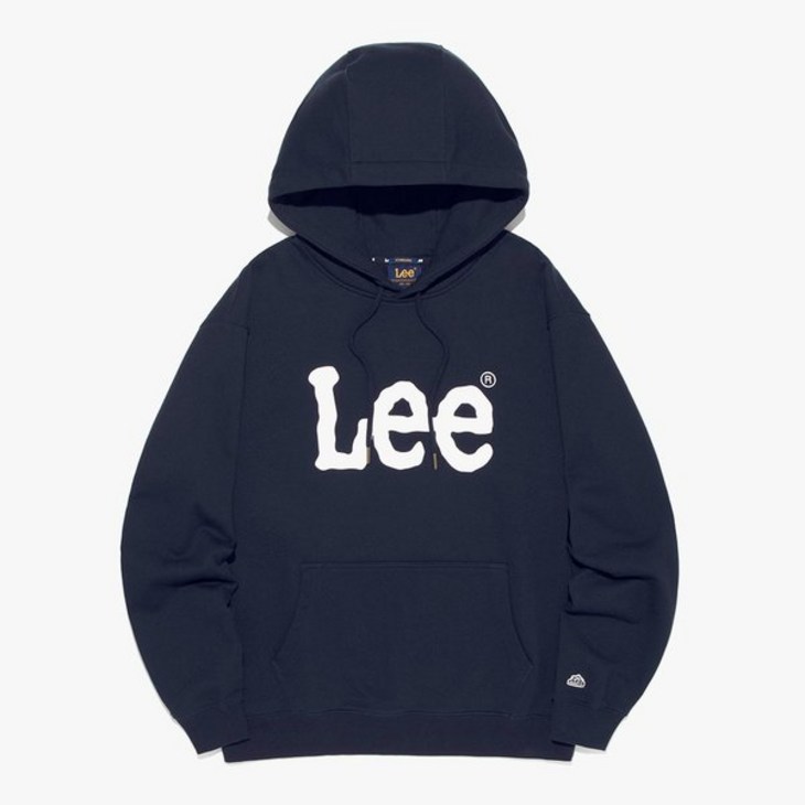 국내매장정품LEE 빅 트위치 로고 후드 티셔츠 네이비 LE2501HD01NA