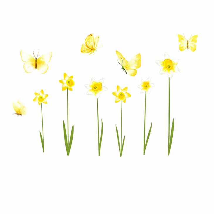 바이모던 꽃 벽 포인트 스티커 인테리어 장식 스티커