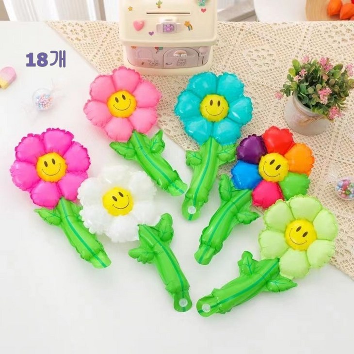 멜로우샵 이벤트용 데이지 꽃풍선 18P 파티용품 생일파티 어린이날