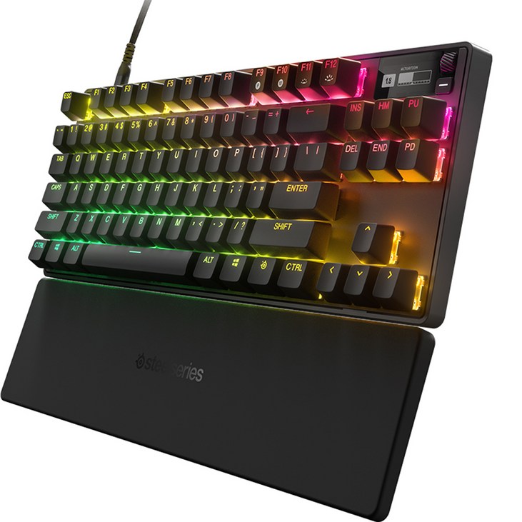스틸시리즈 APEX PRO TKL US 기계식 게이밍 유선 텐키리스 키보드, 단일색상, KB18