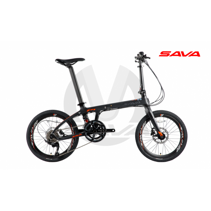 SAVA 사바 Z022S 카본 프레임 시마노105 기어22단 유압식 디스크 브레이크 폴딩 미니벨로 접이식 자전거 451휠셋 업그레이드 가능