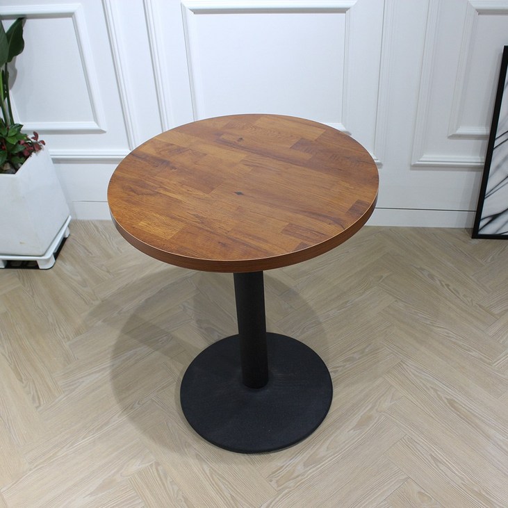 카페원형테이블 산들리빙 2인 4인 식탁 카페테이블 빈티지 업소용 가정용 홈세트 테이블