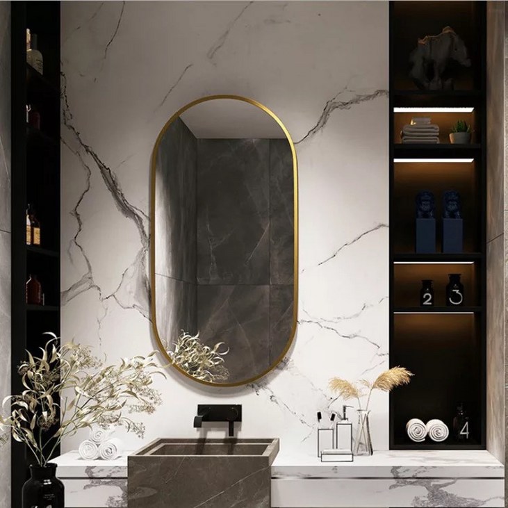 타원형 골드 화이트 블랙 거울 화장대 욕실 카페 매장 인테리어 거울