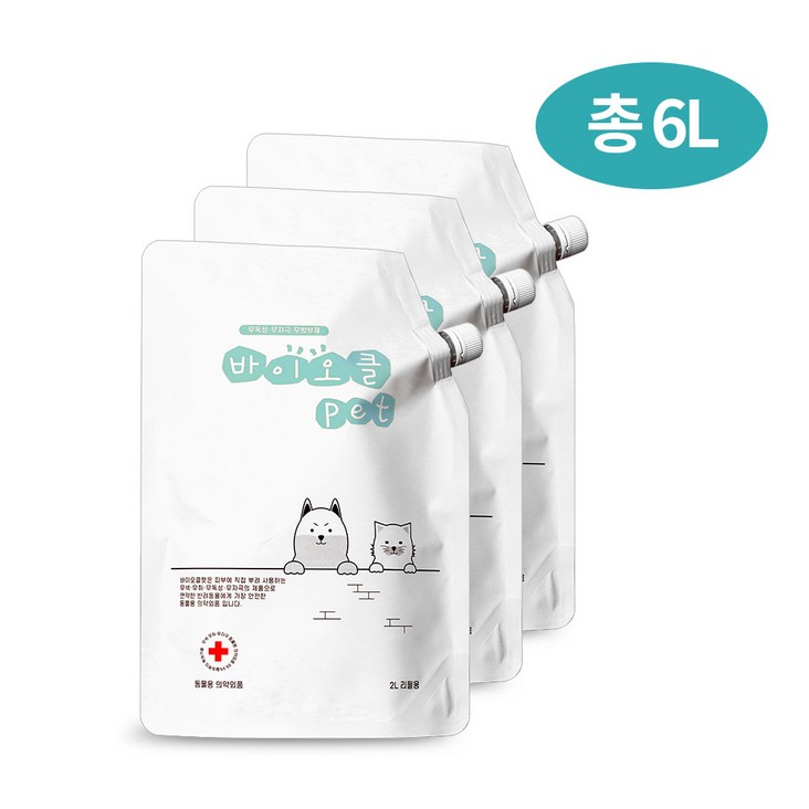 바이오클 펫 탈취제 2L x 3개 총 6리터