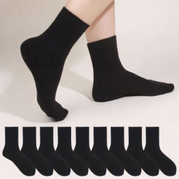 두발로 여성용 감성 골지 중목 양말 10켤레