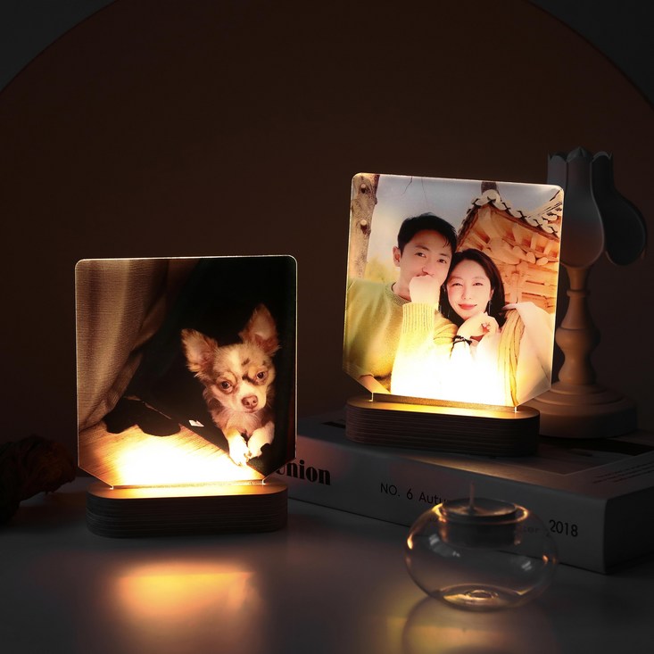 LED 주문제작 사진 드로잉 아크릴 무드등집들이 기념일 커플 친구 어린이집 선물, 기본형전체형디자인형  어댑터